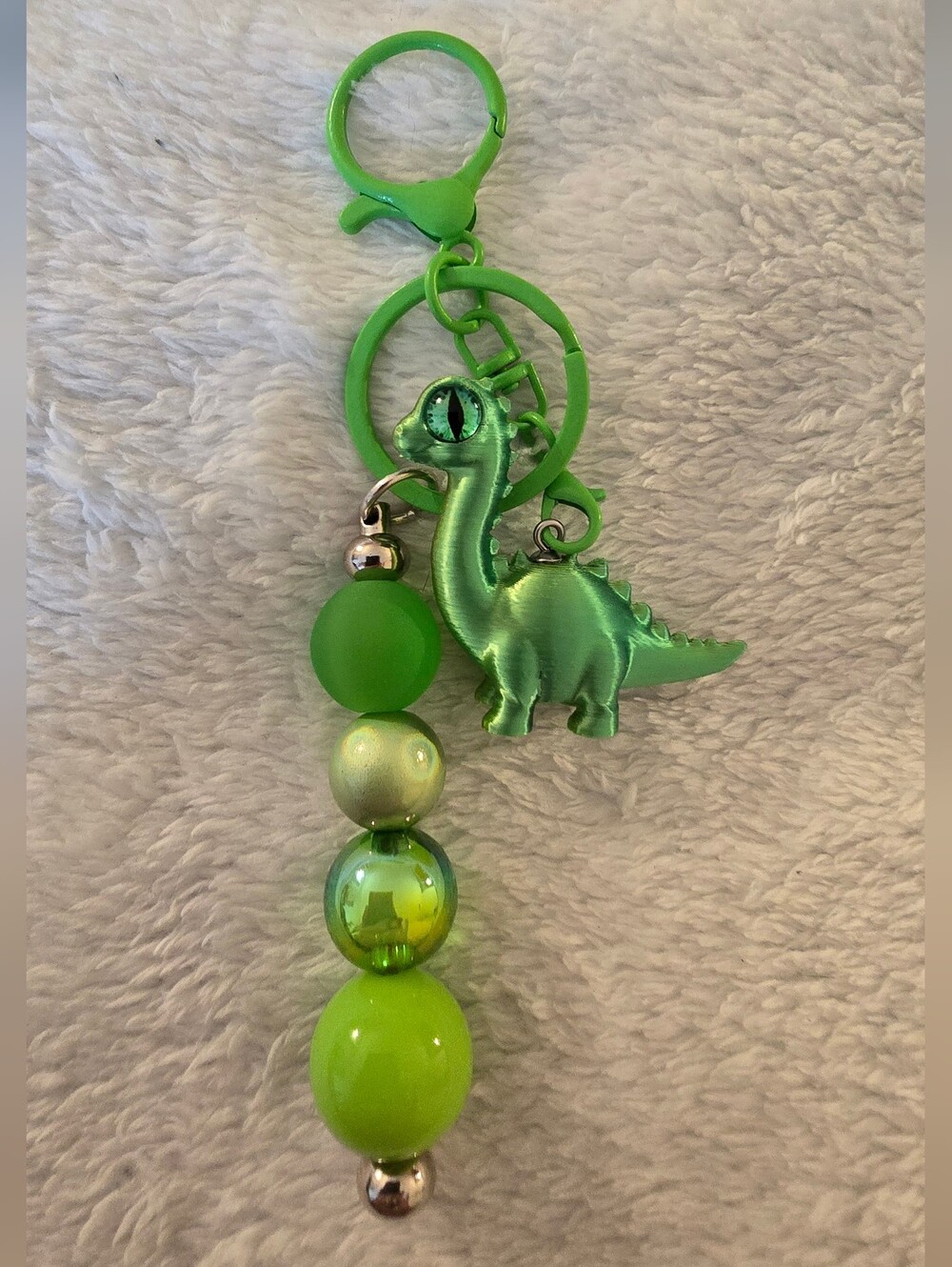 Green Keychain/Bag Charm - Dinosaur (3D Printed)